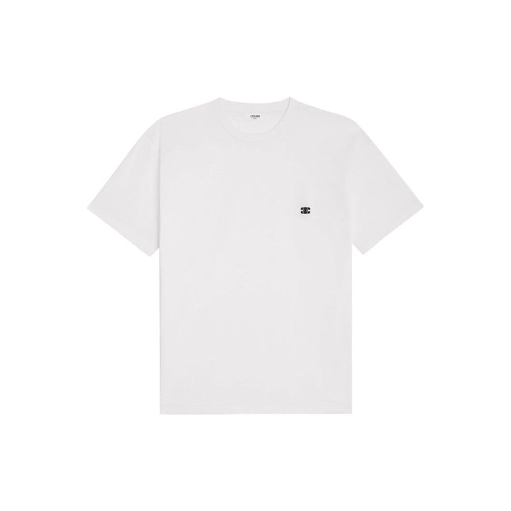 Celine Men Loose Triomphe Cotton Jersey T-Shirt